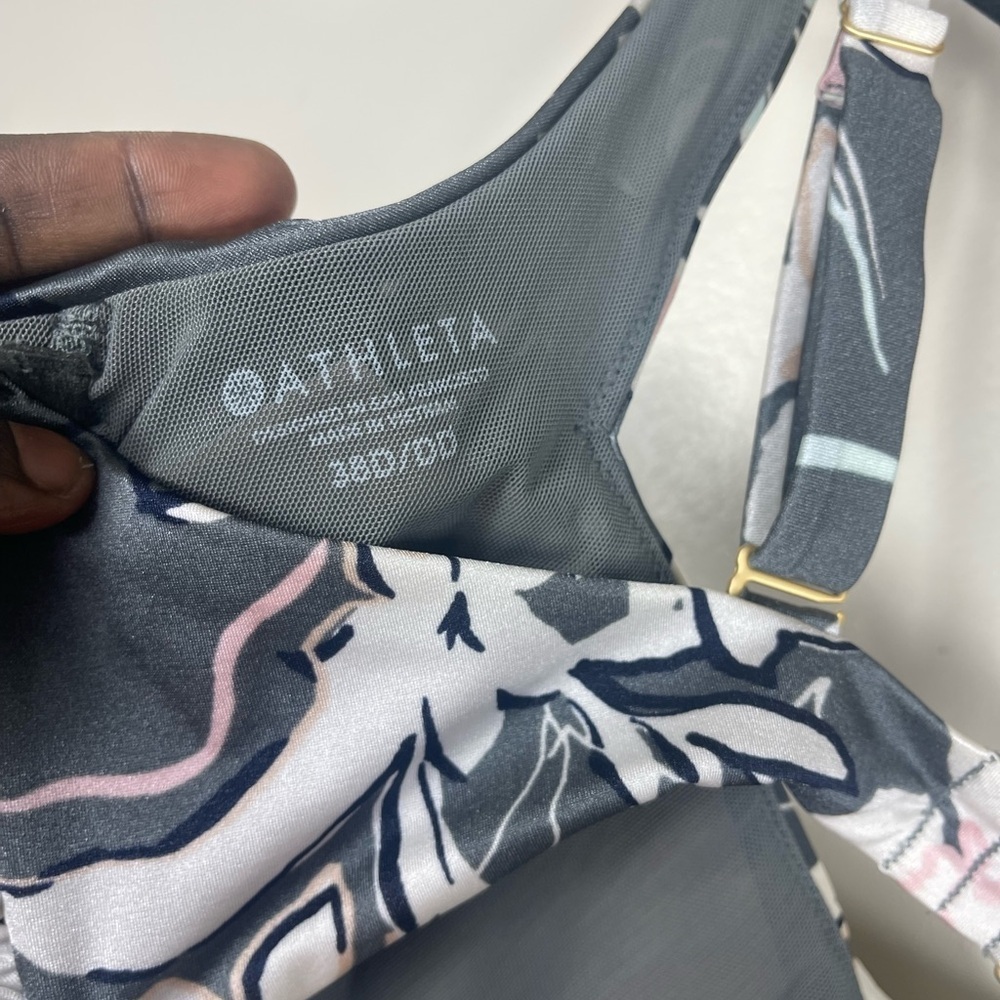 Athleta Aqualuxe Wildflower Bra Sized Bikini Top - Picture 5 of 6